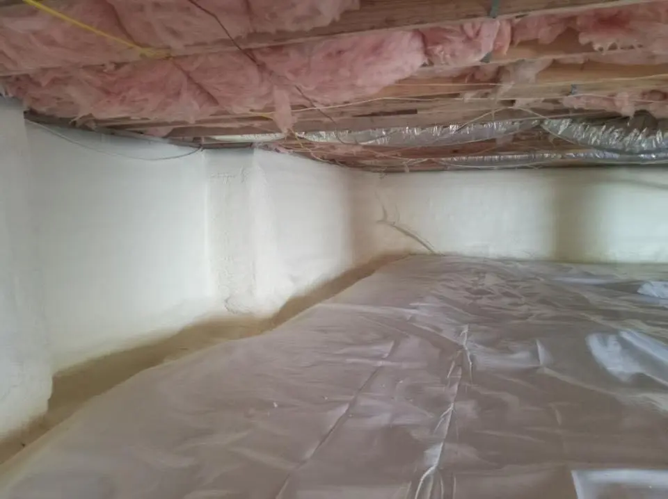 Crawl space encapsulation with closed-cell spray foam for Spray Foam Roofing in Castle Rock